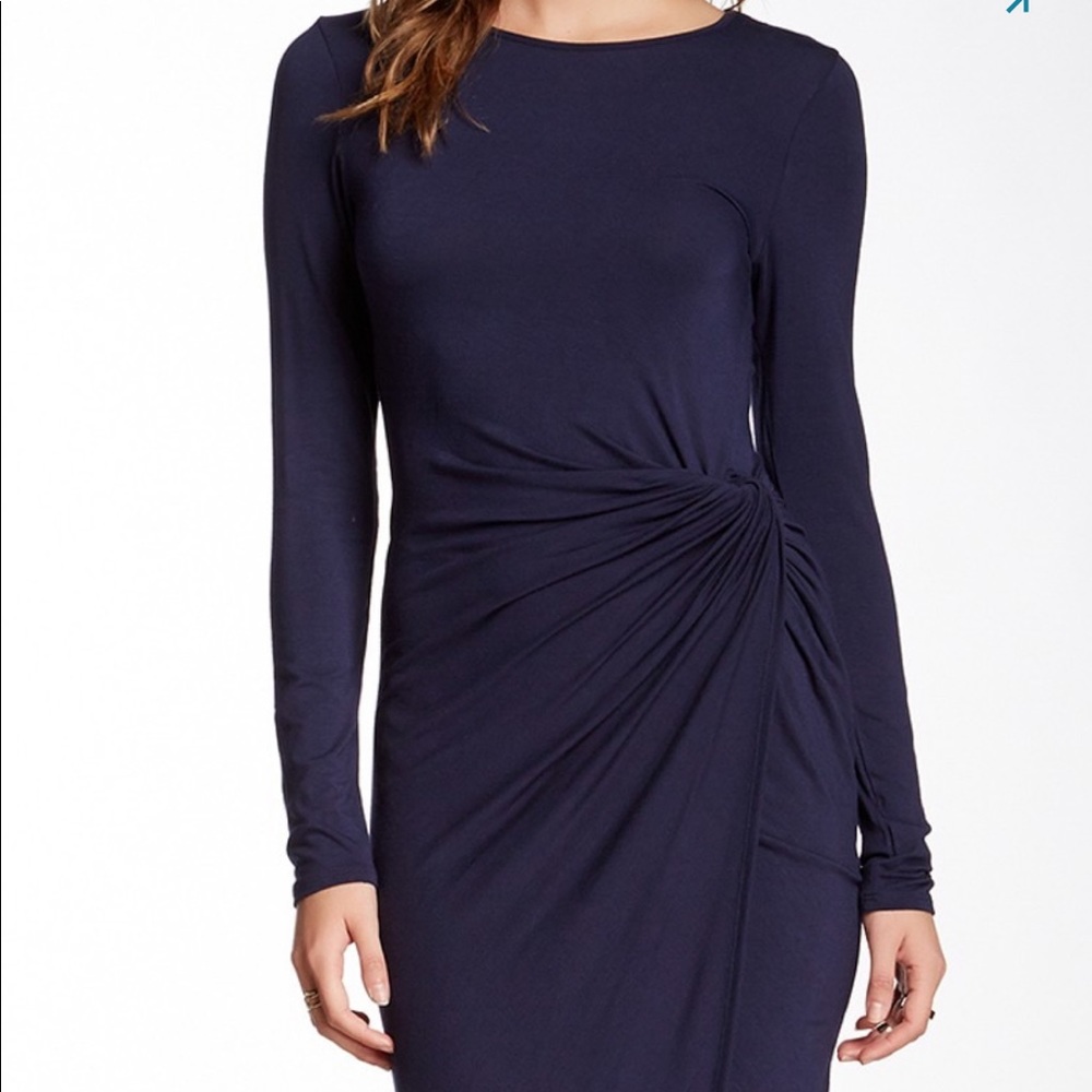 Loveappella navy dress (shark bite midi dress)